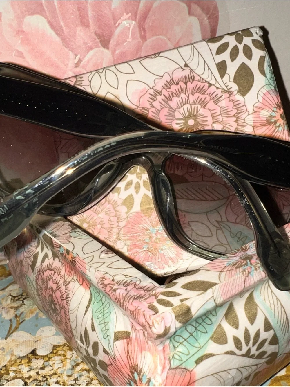 Tory Burch sage green Gloss Logo large cat eye Sunglasses